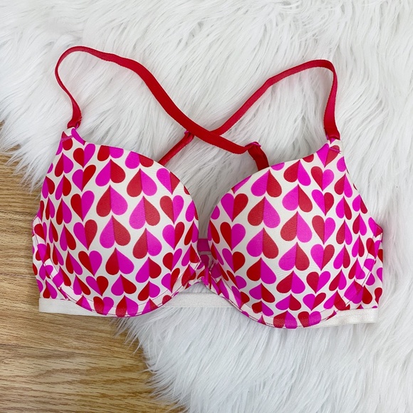 Victoria's Secret Heart Print Padded Push-Up Bra